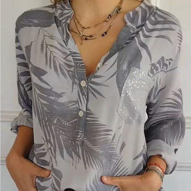 🔥2025 NEW SALES - 50% OFF🔥Women's Fashion V-Neck Printed Top