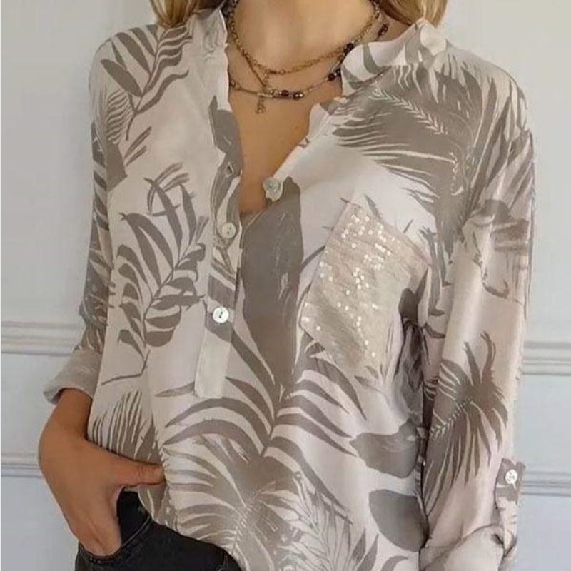 🔥2025 NEW SALES - 50% OFF🔥Women's Fashion V-Neck Printed Top