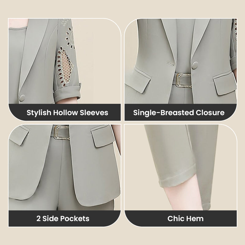 Women's 3-Piece Casual Blazer Set