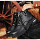 🎁✨Ideal gift - Vintage PU leather lace-up boots for men