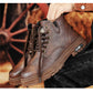 🎁✨Ideal gift - Vintage PU leather lace-up boots for men