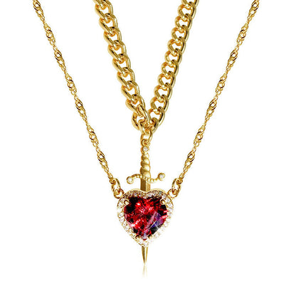 💥Limited time sale - 60% OFF💖Heart & Sword Couples Necklace