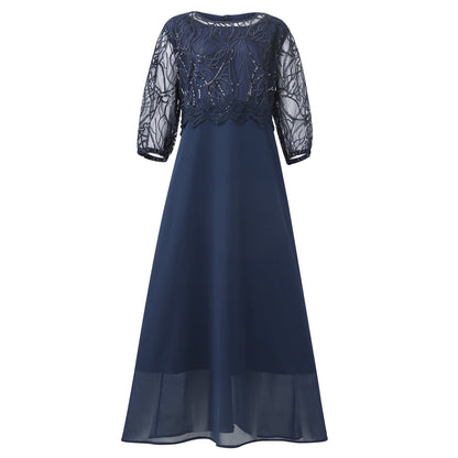 Elegance Lace Plus-Size Dress
