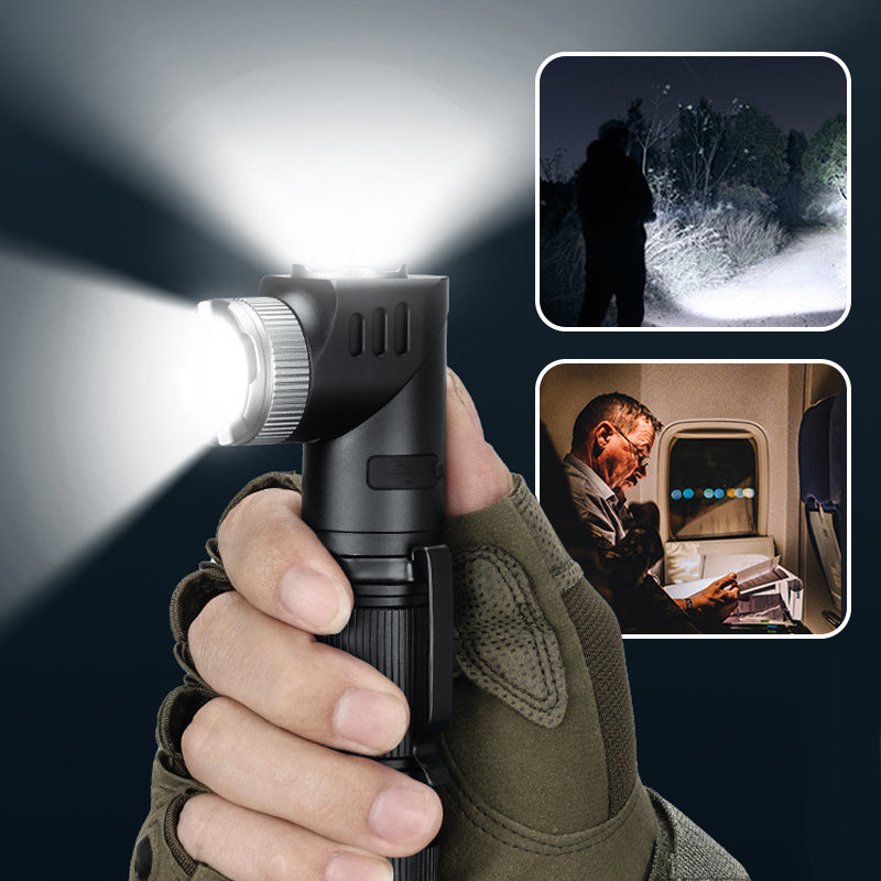 Multi-Function LED Flashlight with Magnetic Base