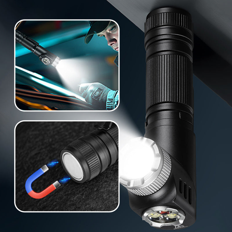 Multi-Function LED Flashlight with Magnetic Base