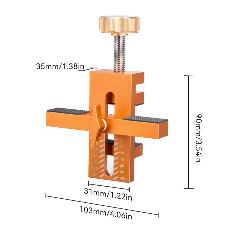 Adjustable Aluminum Alloy Cabinet Door Installation Positioner for 7-40mm