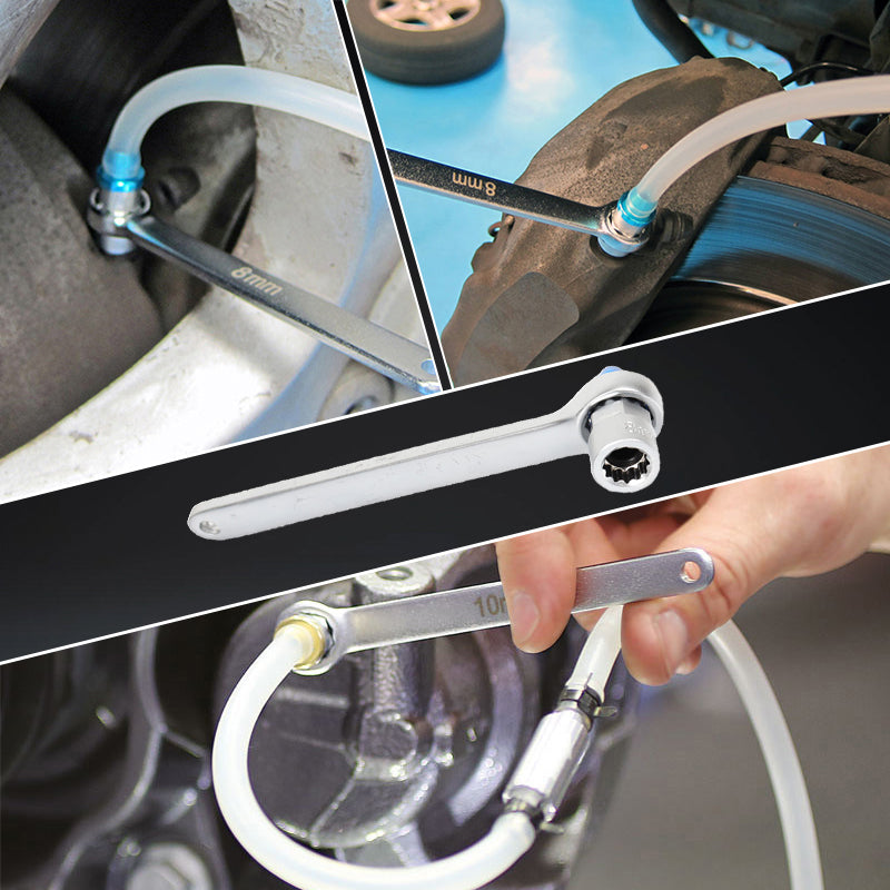7-12mm Brake Bleeder Wrench Set with Silicone Hose