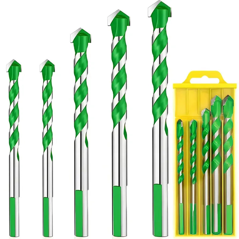 5PCS Masonry Drill Bit Set for Concrete Ceramic & Wood