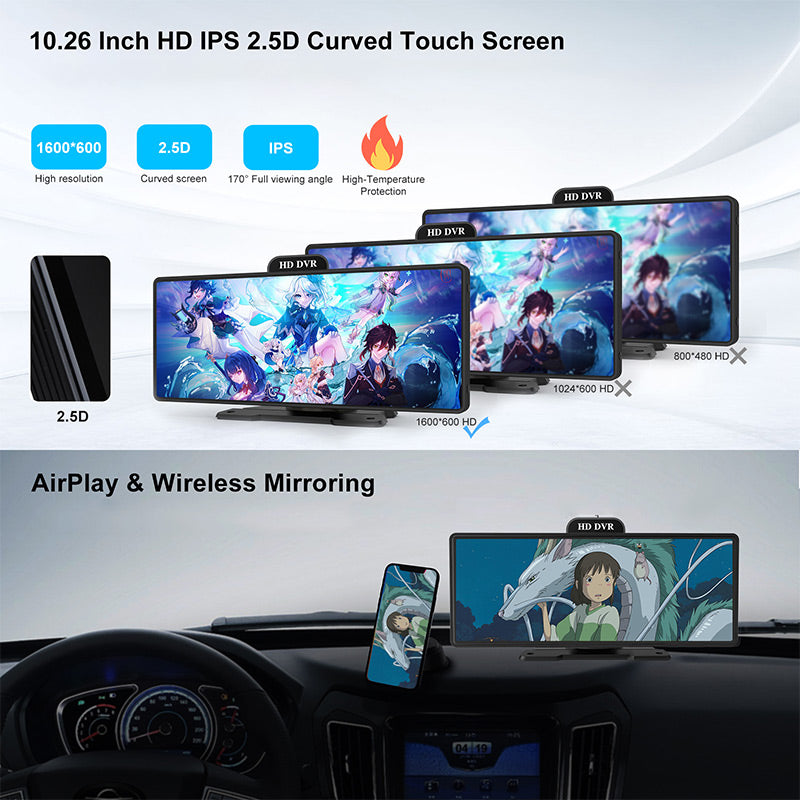 Wireless Voice Control Touch Screen Dashboard Carplay