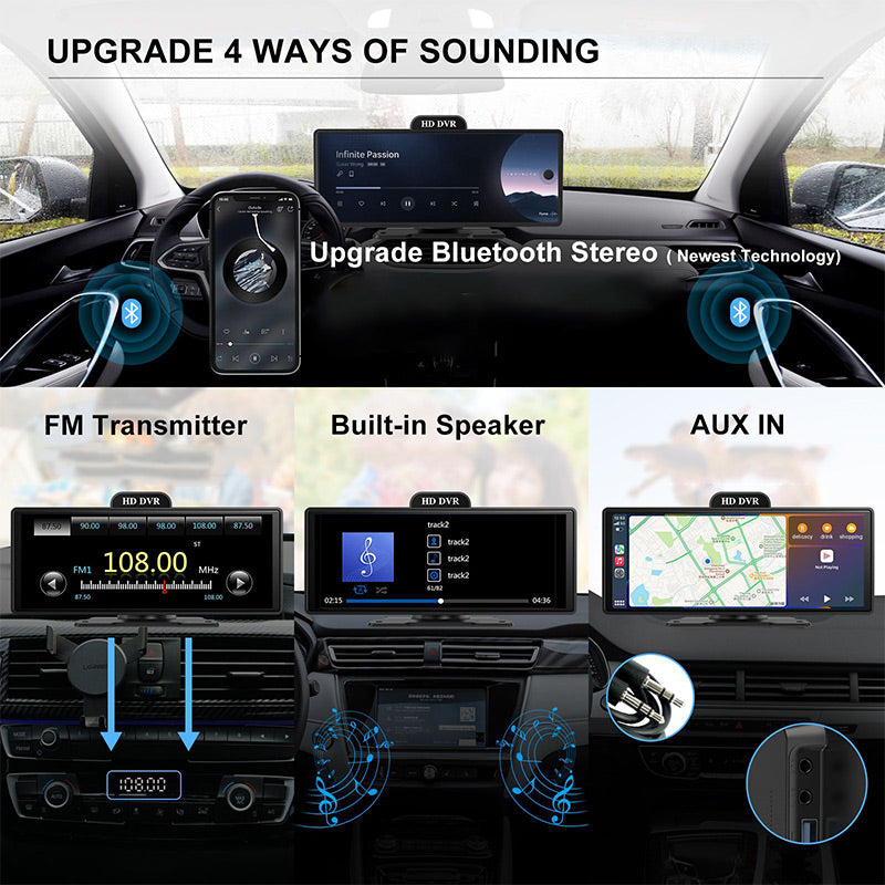 Wireless Voice Control Touch Screen Dashboard Carplay