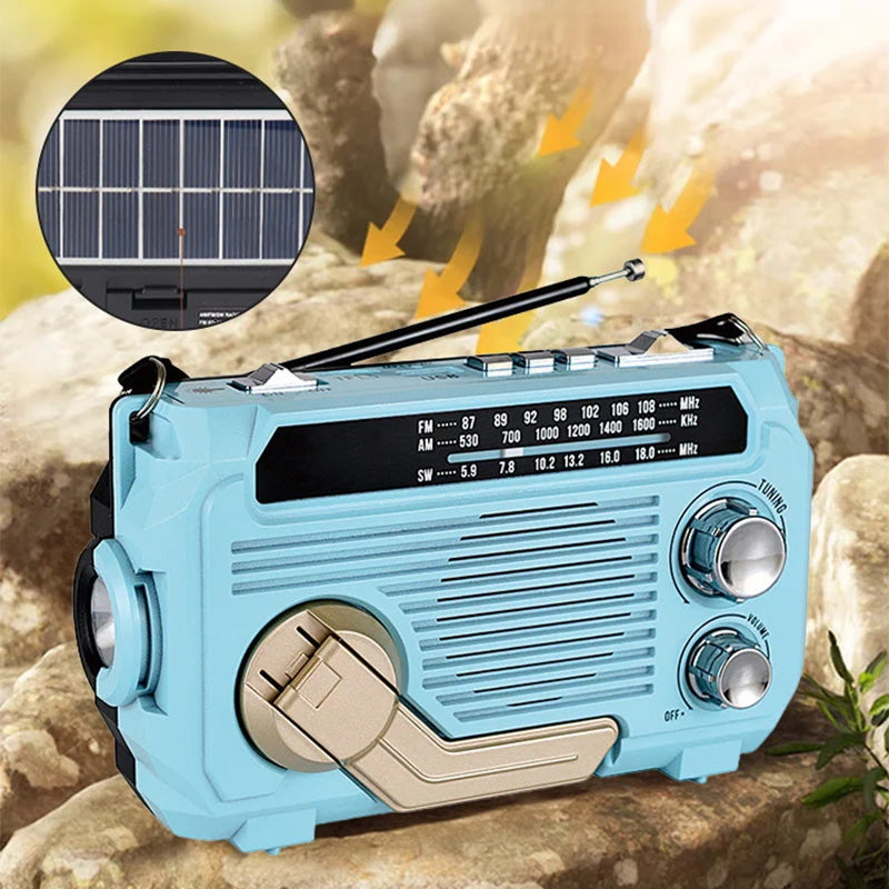 Multi-function Hand Crank Portable Radio with Flashlight