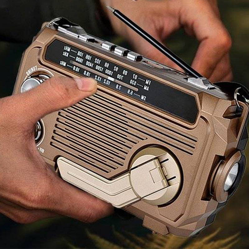 Multi-function Hand Crank Portable Radio with Flashlight