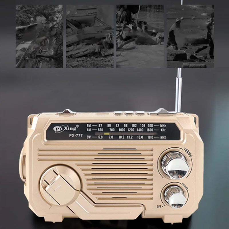 Multi-function Hand Crank Portable Radio with Flashlight