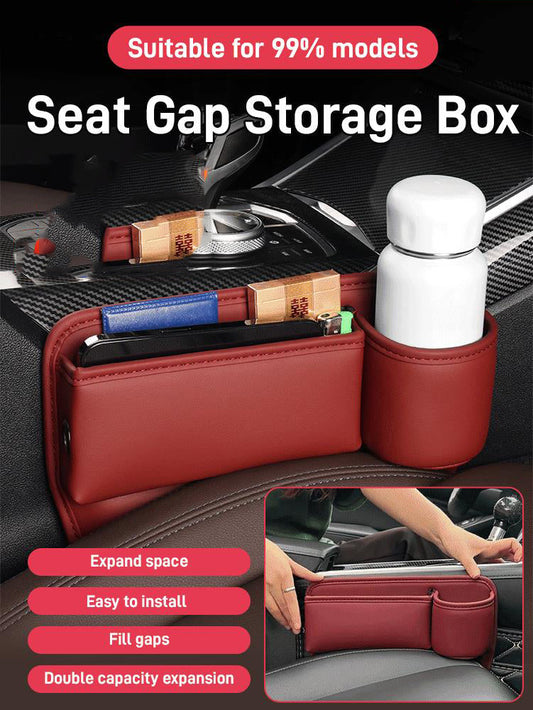 Cowhide Car Gap Storage Box