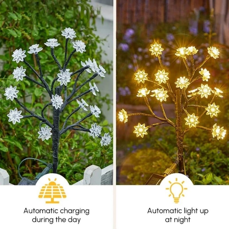 Outdoor Waterproof Cherry Blossom  Multicolor Solar Garden Lights（50% OFF）