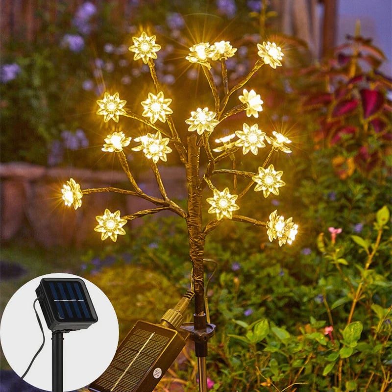 Outdoor Waterproof Cherry Blossom  Multicolor Solar Garden Lights（50% OFF）