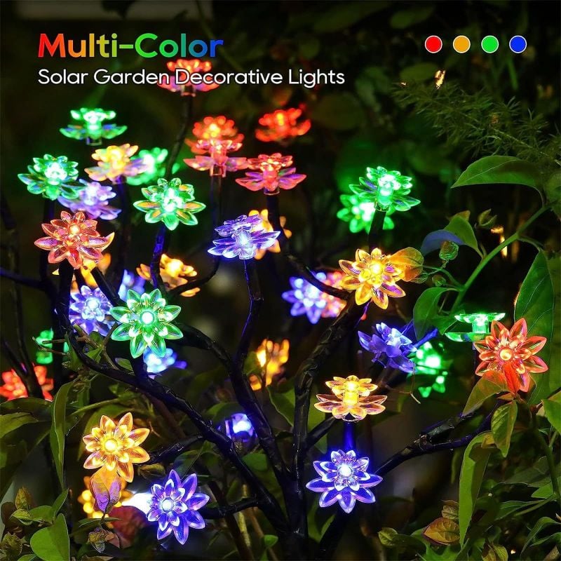 Outdoor Waterproof Cherry Blossom  Multicolor Solar Garden Lights（50% OFF）