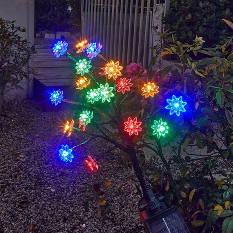 Outdoor Waterproof Cherry Blossom  Multicolor Solar Garden Lights（50% OFF）