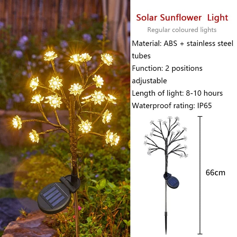 Outdoor Waterproof Cherry Blossom  Multicolor Solar Garden Lights（50% OFF）