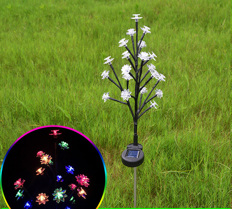 Outdoor Waterproof Cherry Blossom  Multicolor Solar Garden Lights（50% OFF）