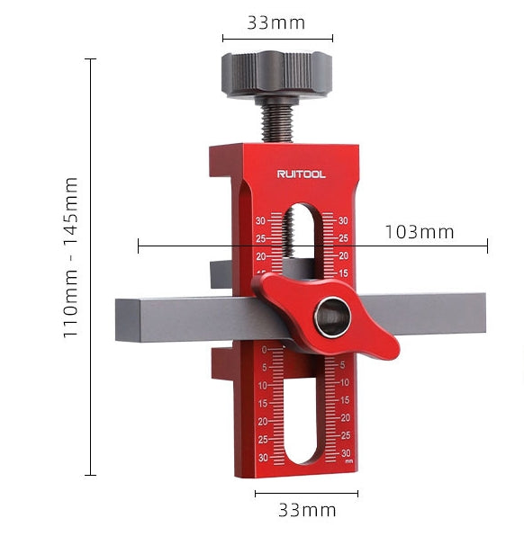 Adjustable Aluminum Alloy Cabinet Door Installation Positioner for 7-40mm