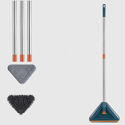 Multi-purpose Telescopic Pole 360° Rotatable Triangle Water Absorbing Dust Mop