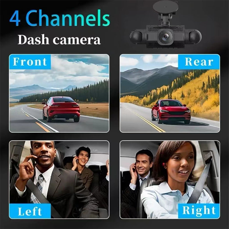 1080p 4-Channel Dash Cam with G-Sensor