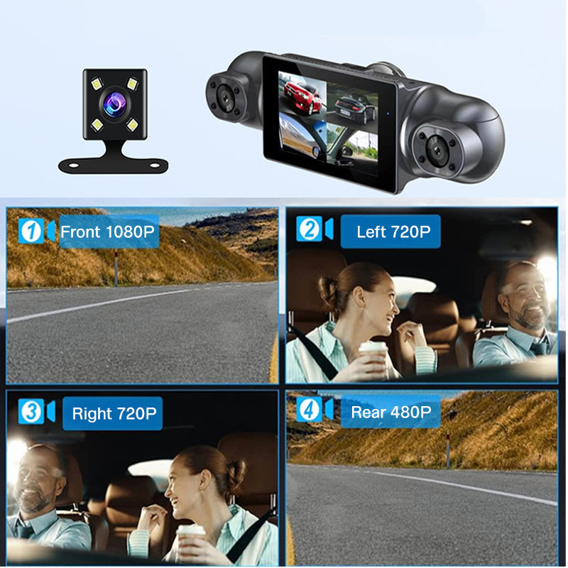 1080p 4-Channel Dash Cam with G-Sensor