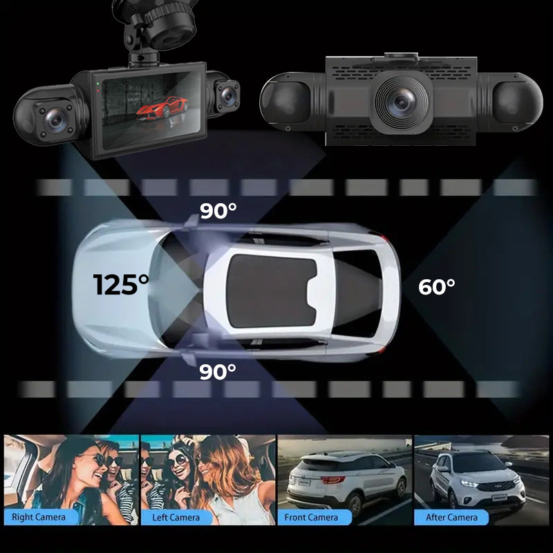 1080p 4-Channel Dash Cam with G-Sensor