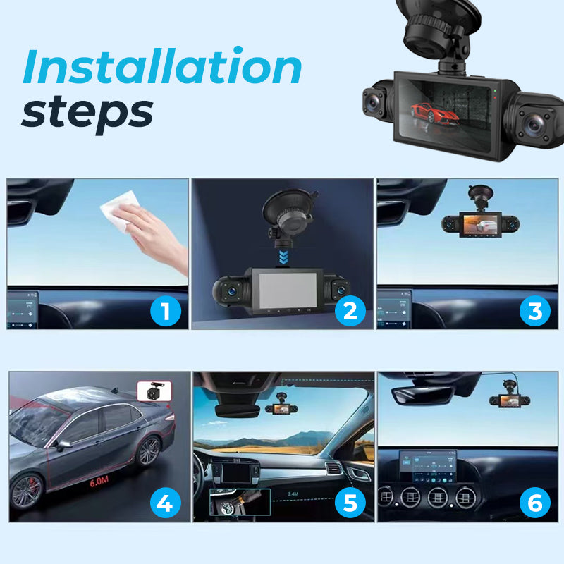 1080p 4-Channel Dash Cam with G-Sensor