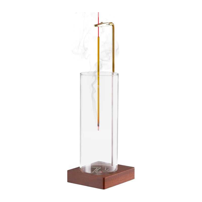 Incense Stick Holder with Detachable Glass Ash Catcher