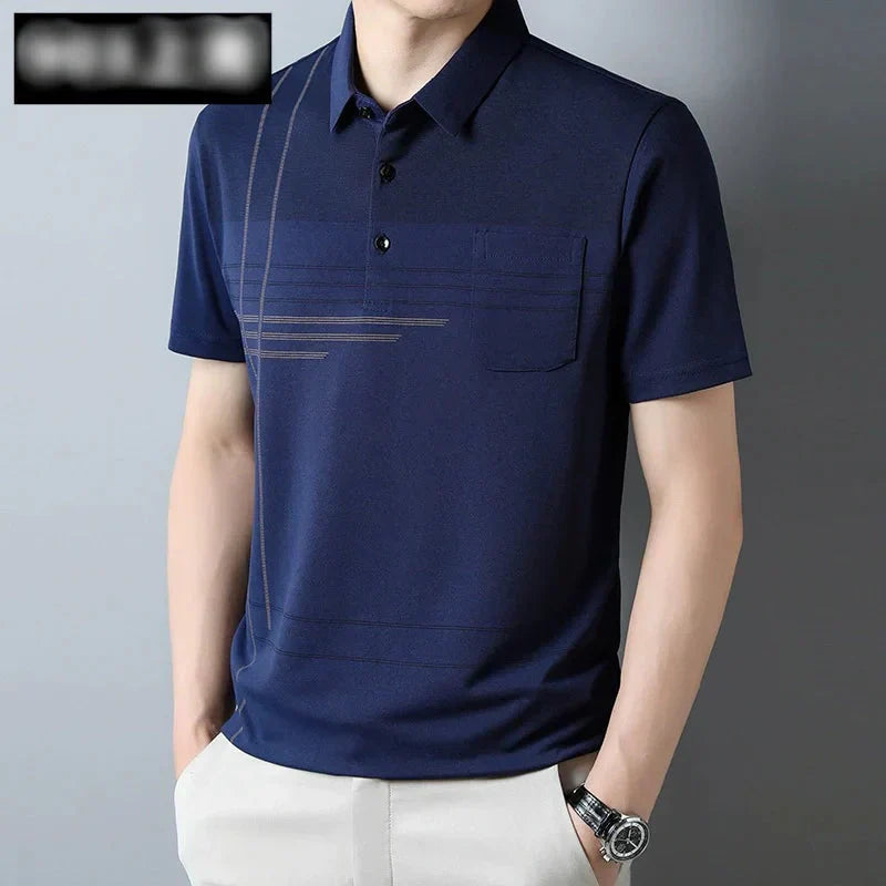 Men's Short Sleeve Lapel T-Shirt