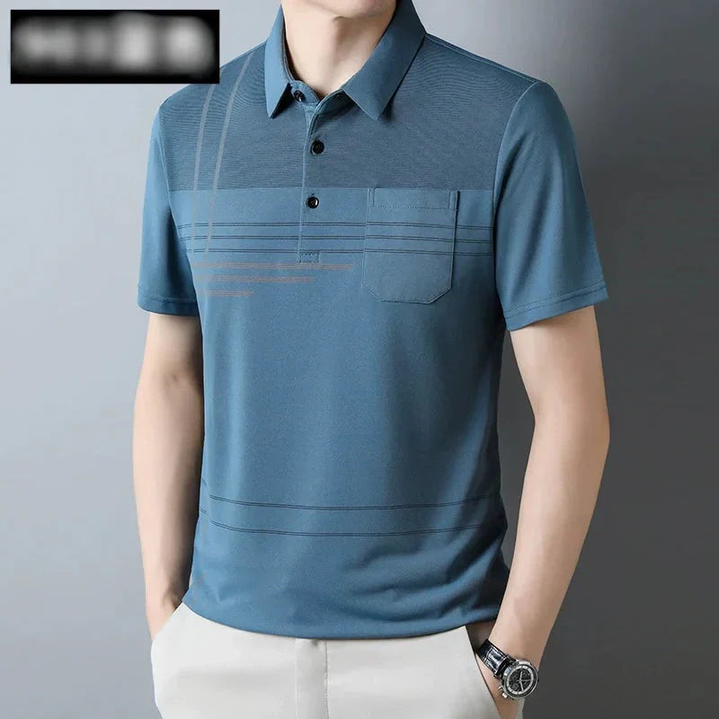 Men's Short Sleeve Lapel T-Shirt