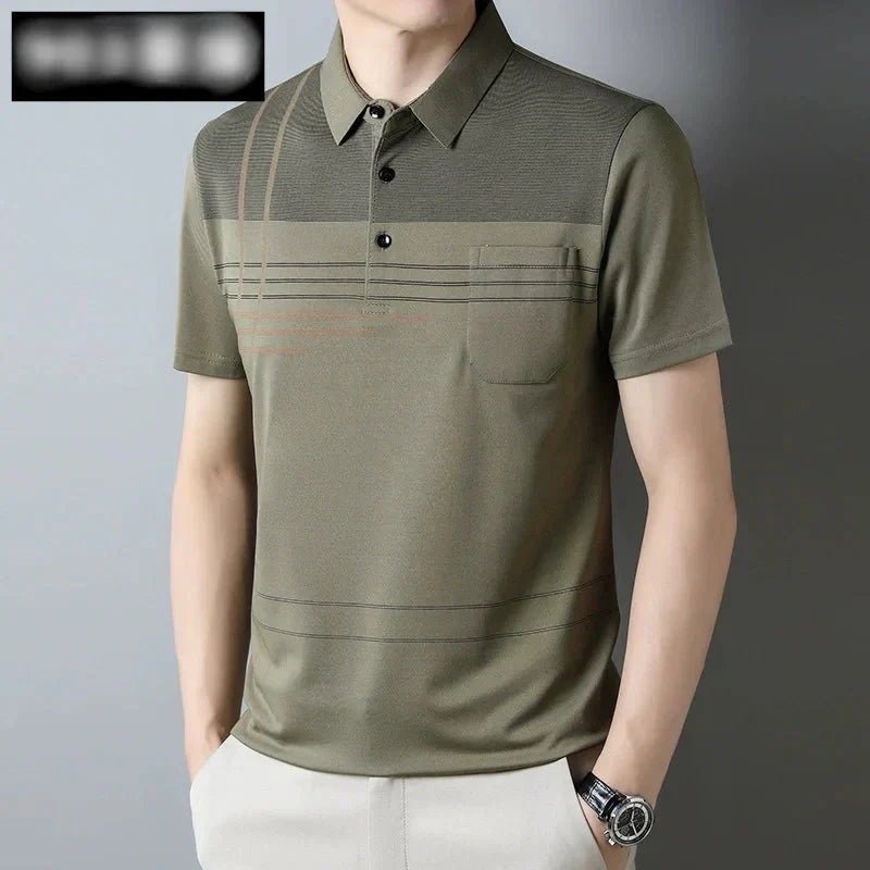 Men's Short Sleeve Lapel T-Shirt