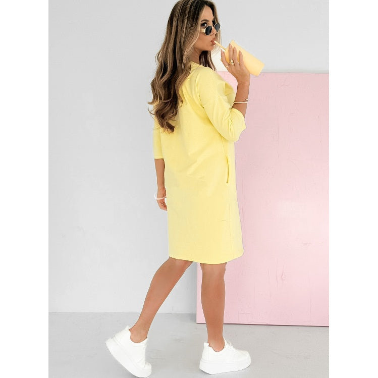 🌸Spring Specials🌸 Round Neck 3/4 Sleeve Dress with Pockets