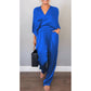 💞💞Women's 2-Piece Wrap V-Neck Top & Pants Set