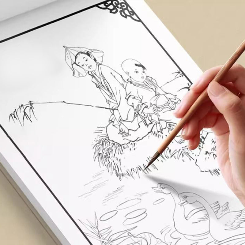 🎨HOT SALE🖼️ Chinese Painting White Drawing Copying Album