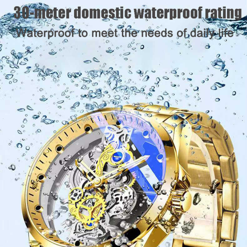 ⏳🔥LIMITED-TIME 50% OFF! ⏰⌚Double-Sided Skeleton Watch – Non-Mechanical Tourbillon, Luminous, 30M Waterproof ✨
