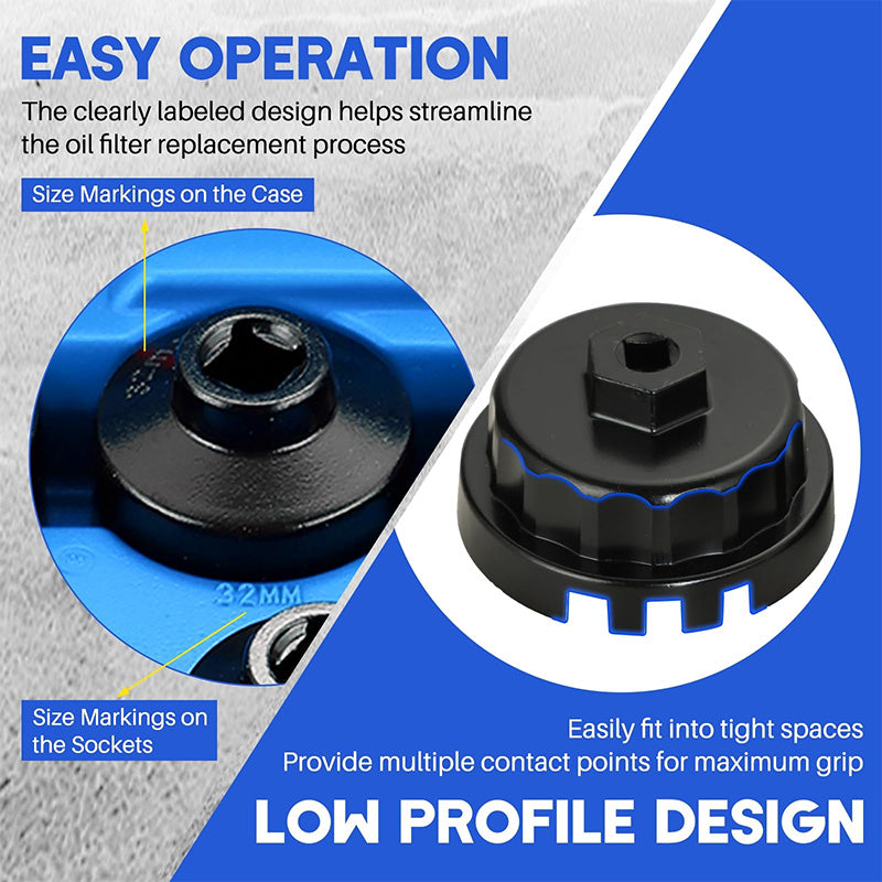 🚘 Limited Time Half Price-10pc Oil Filter Wrench Sleeve Kit