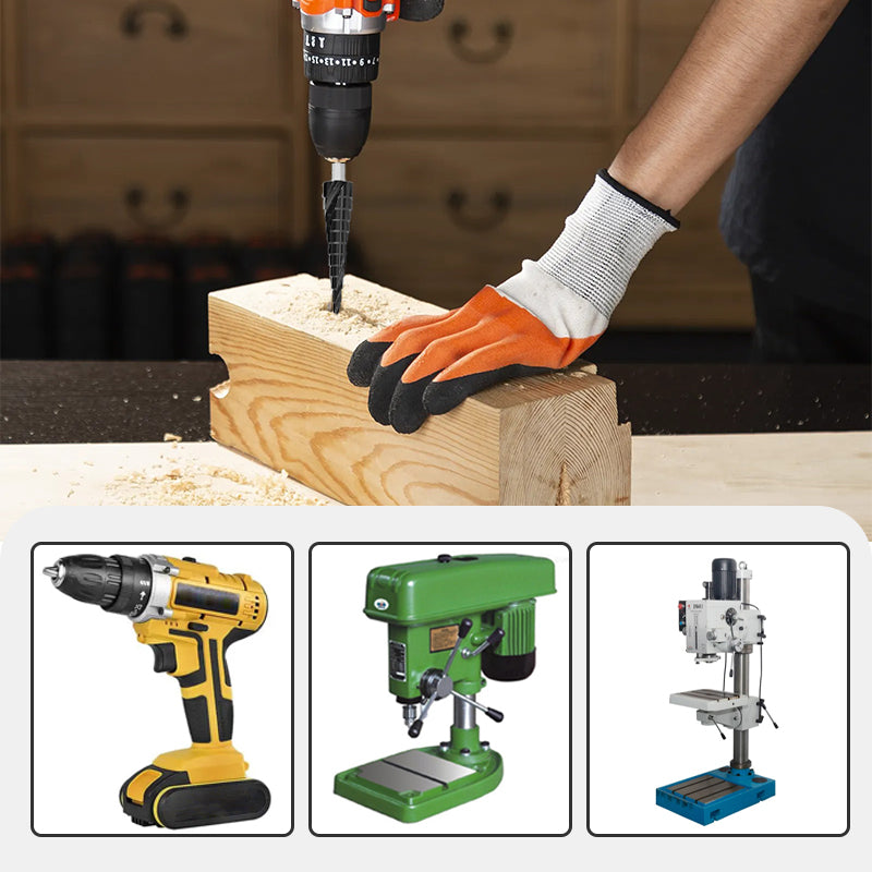 High Hardness Spiral Flute Step Drill Bit Set（50% OFF）