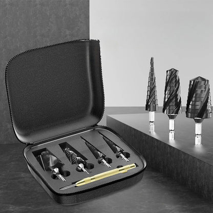 High Hardness Spiral Flute Step Drill Bit Set（50% OFF）