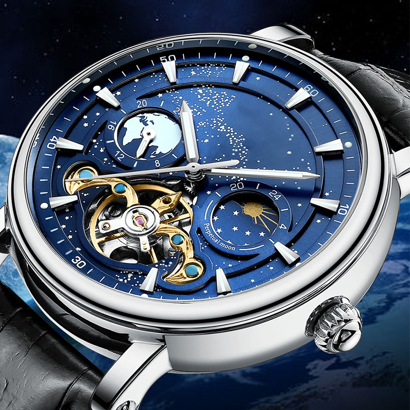 Men's Luxury Automatic Luminous Starry Sky Watch