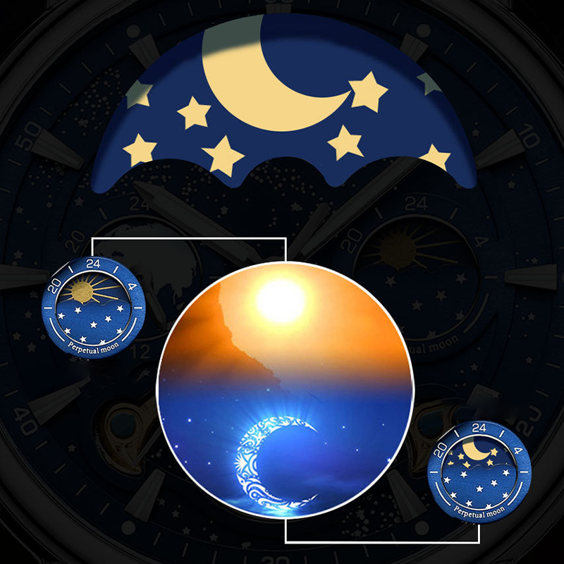 Men's Luxury Automatic Luminous Starry Sky Watch