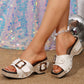Women’s Wedge Slide Sandals with Studded Strap✨