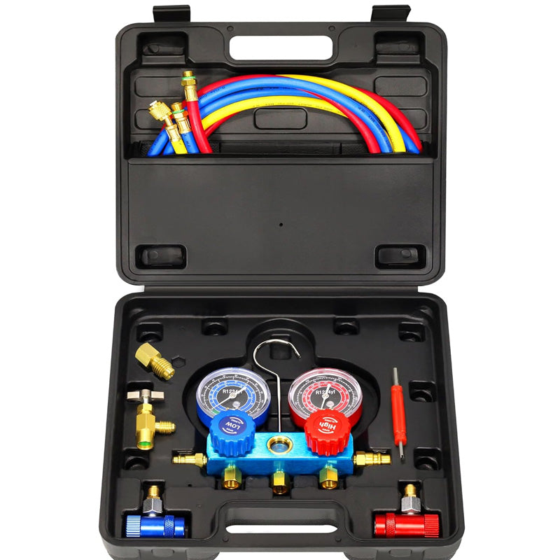 ⏰Time-limited Special🧰3 Way R134/R22/R410 AC Gauges🔥