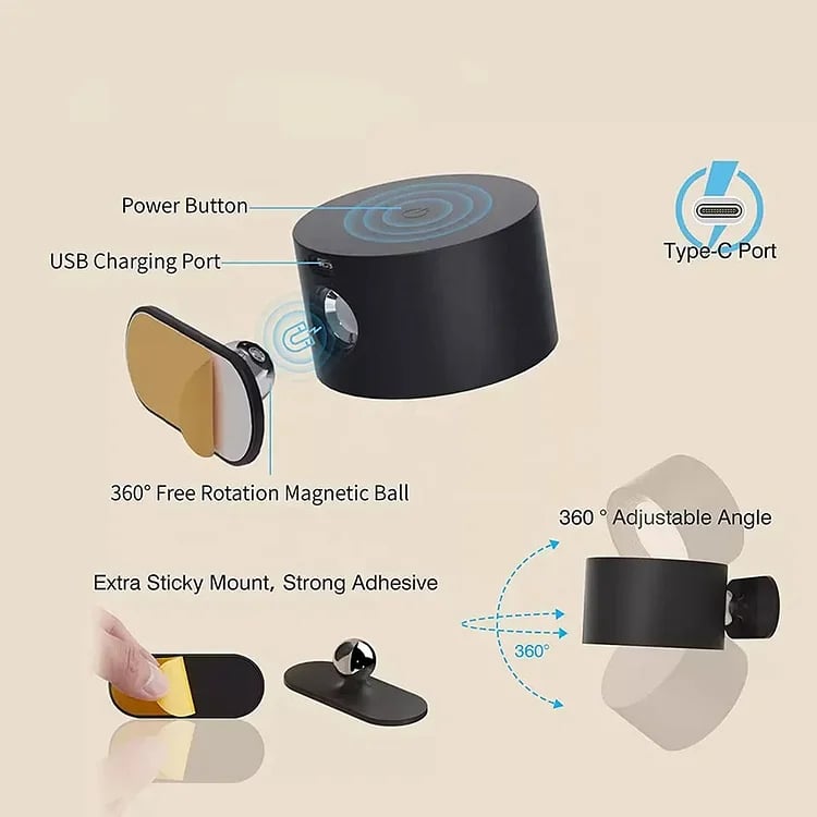 🔥Hot Sale 50% Off💡360° Wall Light - Wireless Charging Wall Light