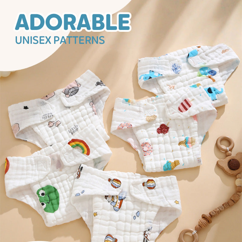 Reusable Cotton Cartoon Baby Diapers
