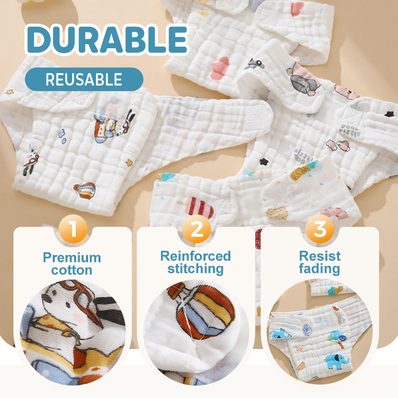 Reusable Cotton Cartoon Baby Diapers