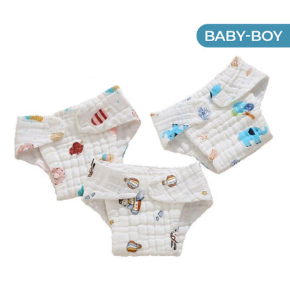 Reusable Cotton Cartoon Baby Diapers