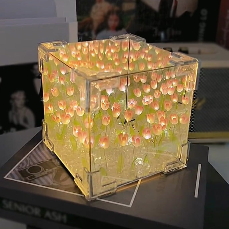 Magic Cube DIY Tulip Mirror Light